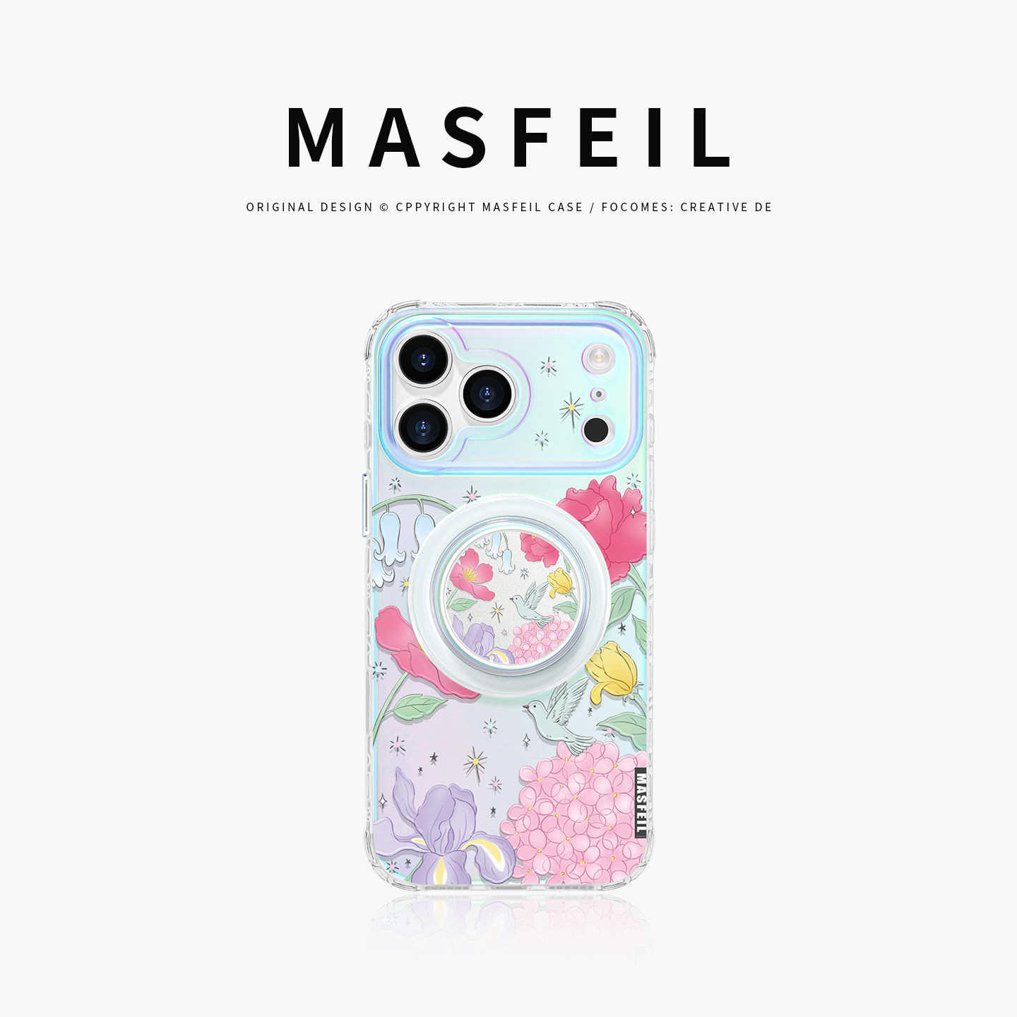 MASFEIL× 春日花漾适用iPhone17Promax手机壳新款ip17磁吸带支架苹果16Pro套Jo9夏天ins风高级感17pm全包女