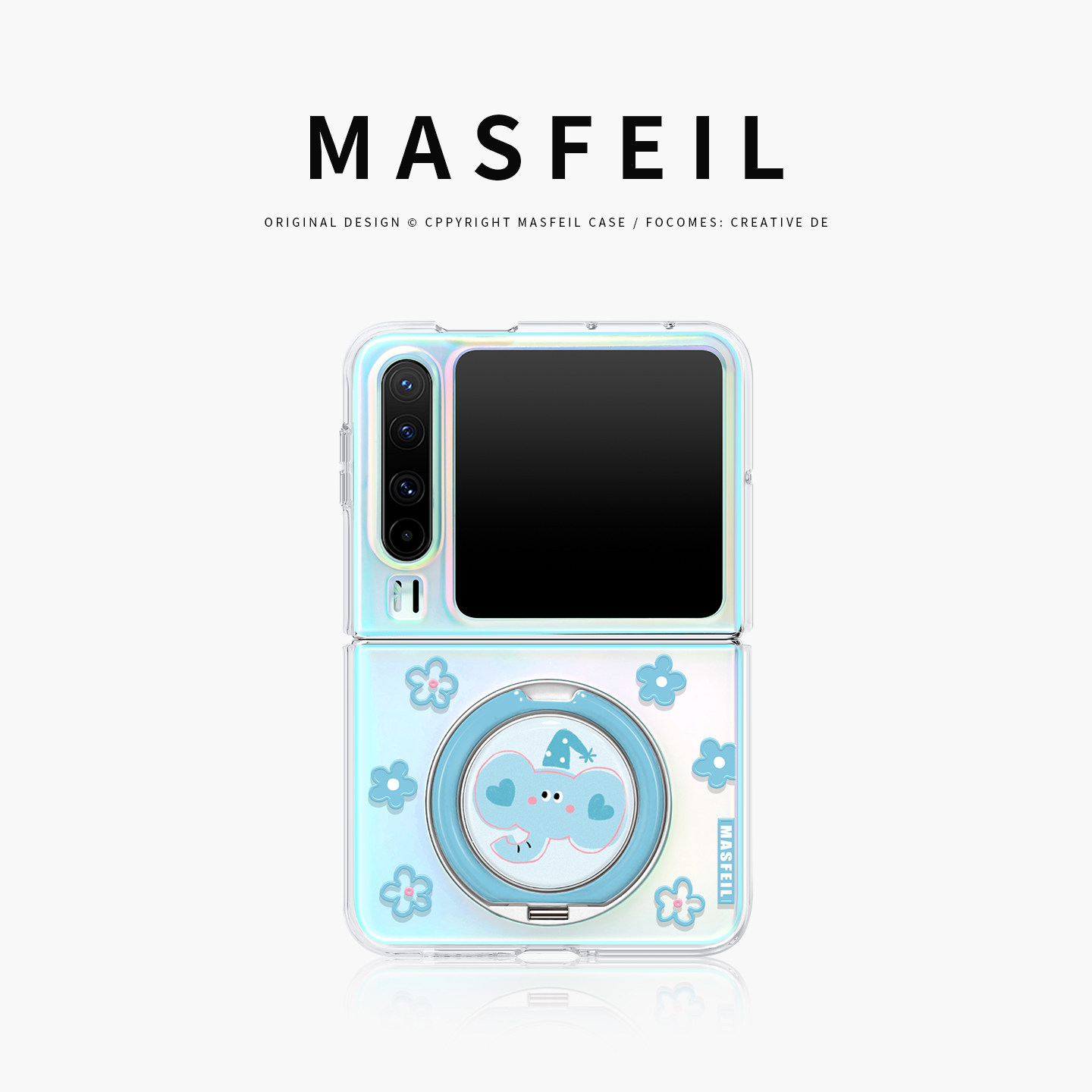 MASFEIL × 大象花园适用华为PuraX手机壳新款阔折叠屏支点支架保护套高级感可爱全包防摔pura x典藏版女小