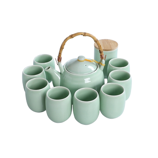 偲逸大号主人杯陶瓷单杯粉青杯子梅志青水杯简约大容量功夫茶具
