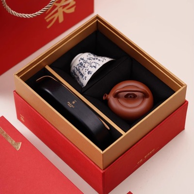 紫砂功夫茶具套装原矿朱泥