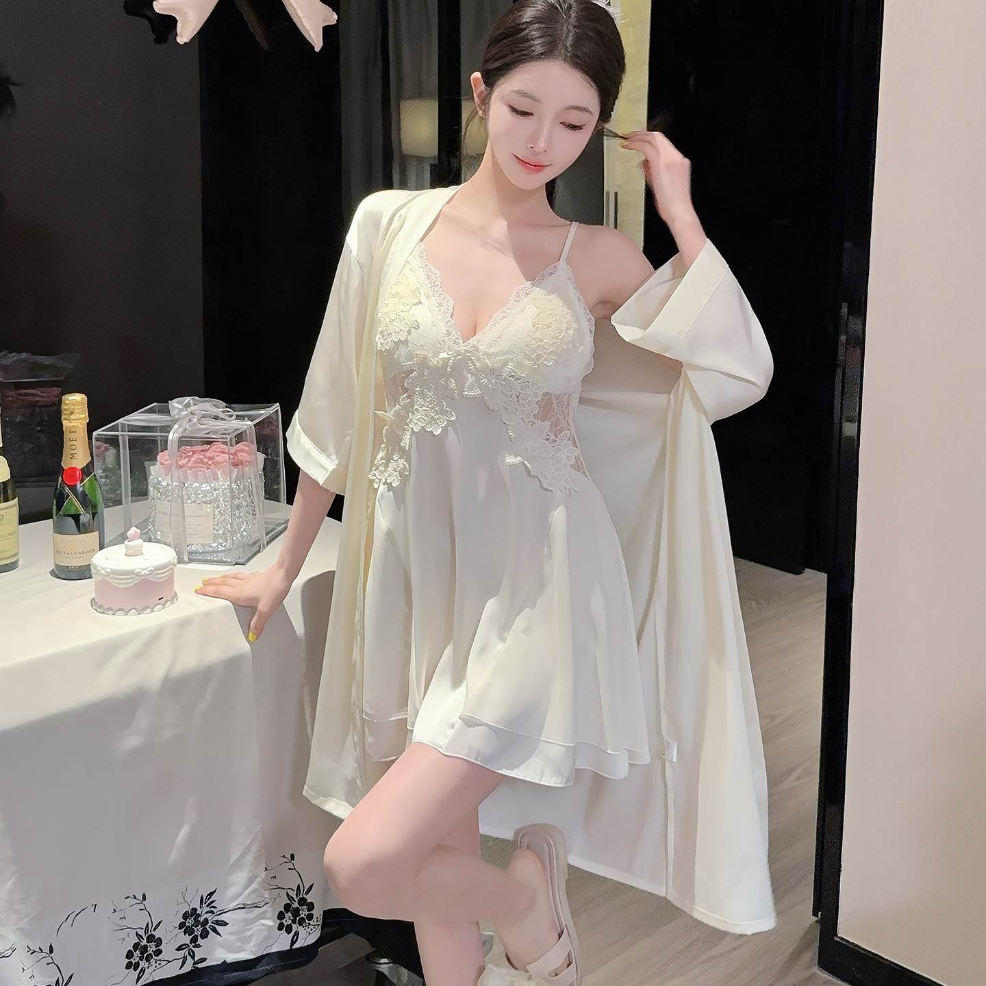 法式轻奢性感睡衣女夏季
