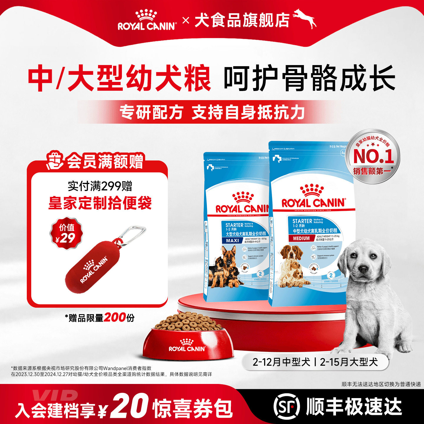 皇家狗粮幼犬粮中型犬大型犬专用粮皇家奶糕萨摩耶哈士奇犬粮正品