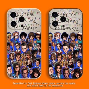 怪奇物语周边手机壳适用苹果17promax小米红米透明16硅胶软壳vivo荣耀oppo华为pura70保护套复古卡通海报美剧
