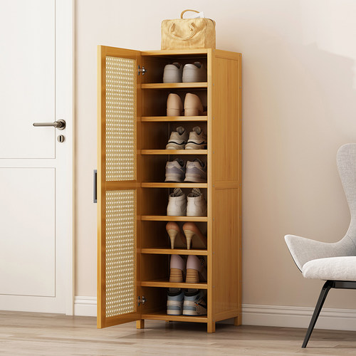 呈福意式多层小窄楠竹鞋架