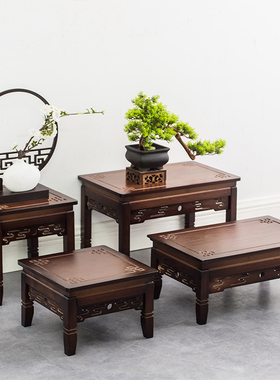 花台小置物架花盆架中式客厅落地式绿萝花架子吊兰架仿古花几室内