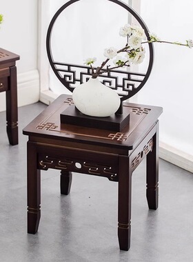 花架客厅落地式花台客厅花几鱼缸架靠山石底盘仿古中式室内花盆架