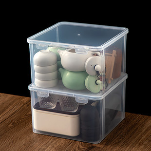 防尘茶具收纳盒家用桌面装放茶杯茶壶工夫茶泡茶工具透明防尘架子