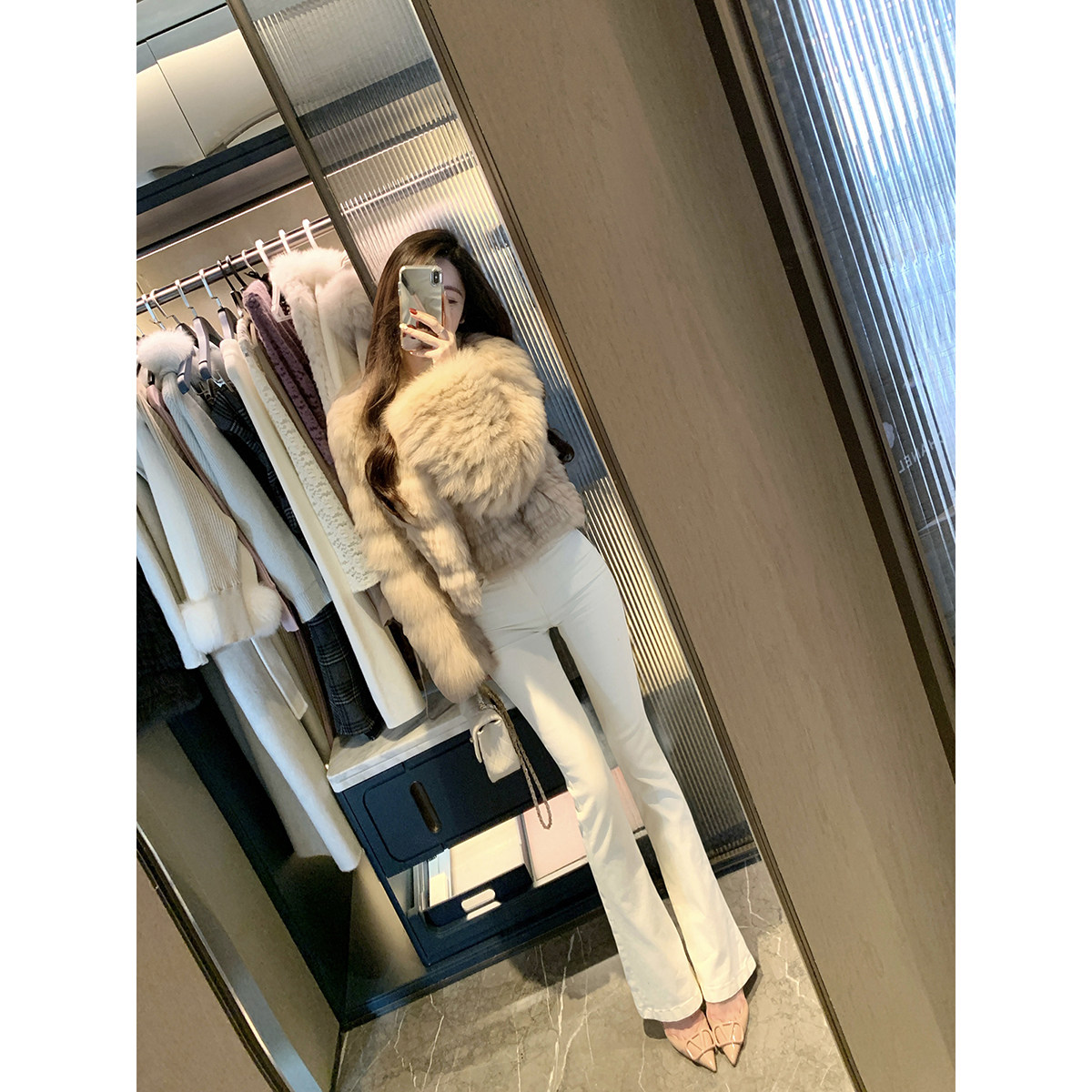 JustQin【冬日腿精】2025秋冬新款气质显瘦高腰白色微喇牛仔裤女,女装/女士精品,牛仔裤,淘宝优惠券,粉丝福利购,淘宝优惠卷