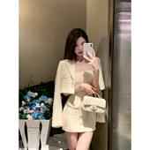 秋冬矜贵气质小香风短外套连衣裙两件套装 JustQin 玛黑区千金