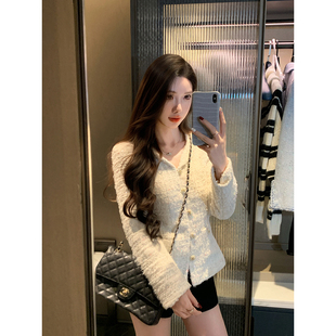 JustQin【财阀千金大小姐】秋装新气质小香风上衣羊毛呢短外套女