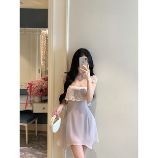 JustQin【盛夏伊人】2026新款夏装性感吊带上衣纯欲雪纺连衣裙女