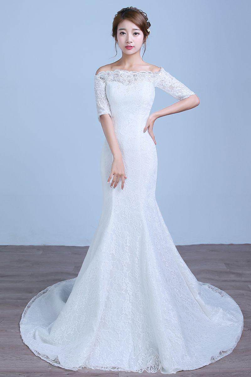 大红色修身新款拖尾鱼尾收腰新款修身礼服2019婚纱齐地一字肩显瘦在类目 女装/女士精品, 婚纱/旗袍/礼服, 婚纱中 - 来自Buy2taobao.com提供专业的淘宝代购服务