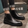 Mùa thu thoáng khí Martin Boots Giày nam cao nam Giày cao cổ mới Joker Giày nam Bullock khắc Chelsea Boots - Giày ống giầy da nam