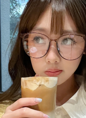 大框超轻近视眼镜女专业网上可配有度数散光镜片圆脸素颜眼睛镜架
