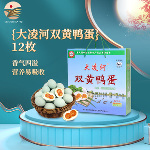 辽宁特产大凌河双黄咸鸭蛋12枚礼盒装正宗东北朝阳特产流油双黄蛋