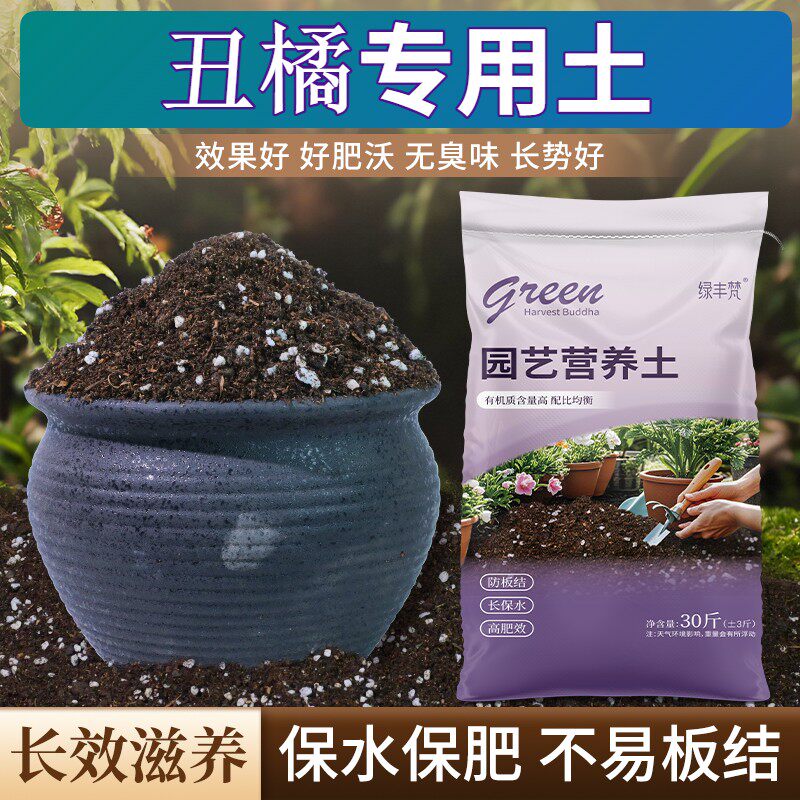 丑橘专用营养土根壮苗好室内大包天然防黄叶球根含泥炭加珍珠岩