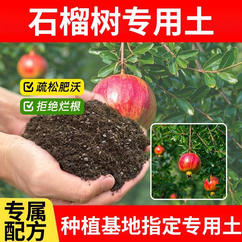 石榴树专用土花园阳台育苗盆景专用土营养土黑土室内通用有机土
