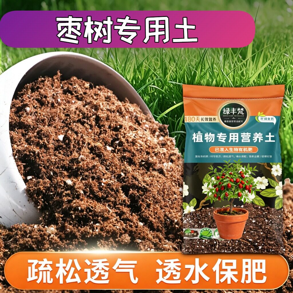 枣树适用轻质基质土富含有机质营养土精选缓冲肥效开袋即用木本