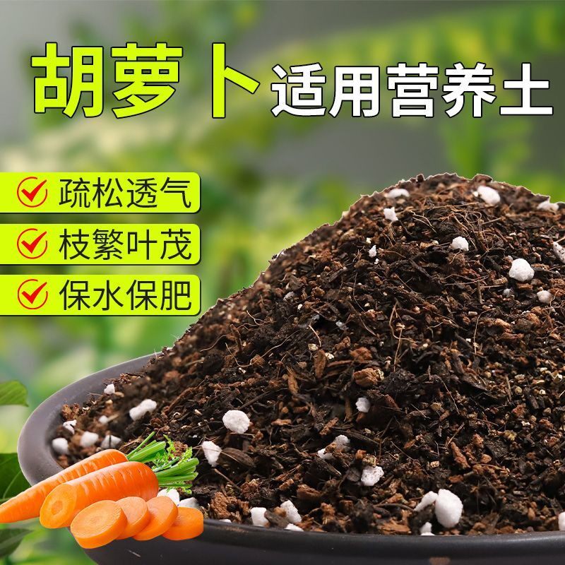 胡萝卜盆栽轻质园艺土蓬松多孔根壮苗好高压嫁接营养土防烂根阳台