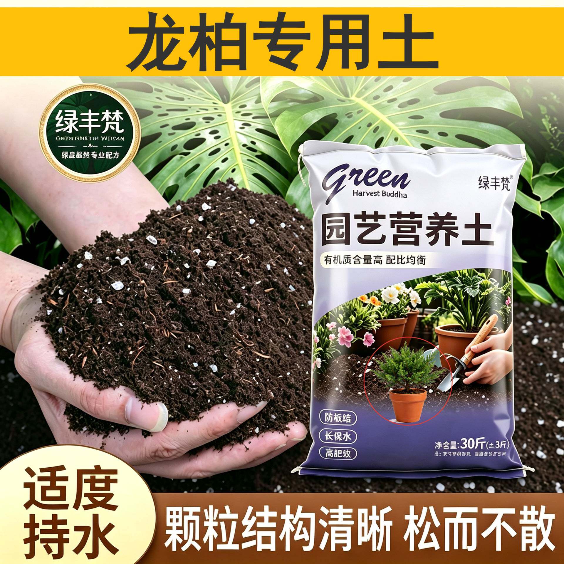 龙柏适用种植土腐殖泥炭土不板结育苗加深生根粉优质促生长喜酸