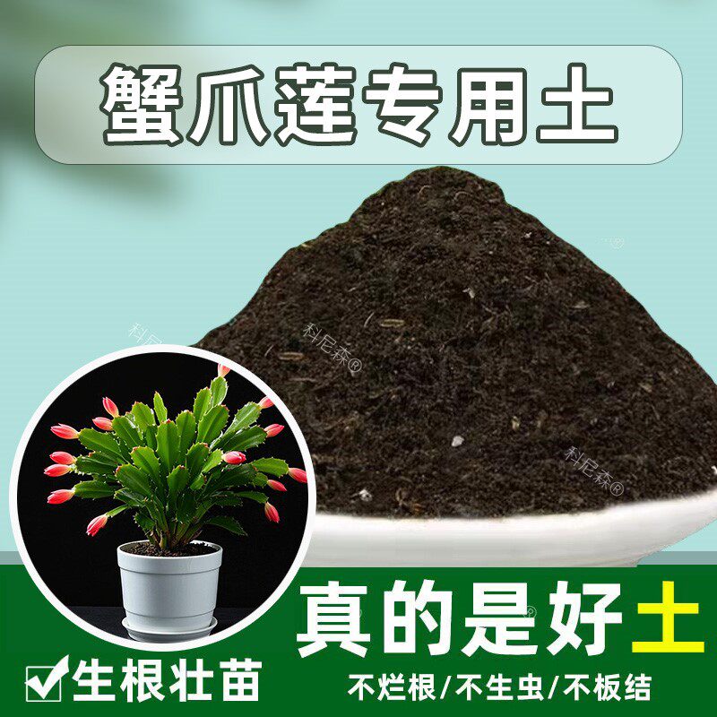 蟹爪莲专用土肥料土盆栽土通用土家用蟹爪兰专用营养土养花土泥土