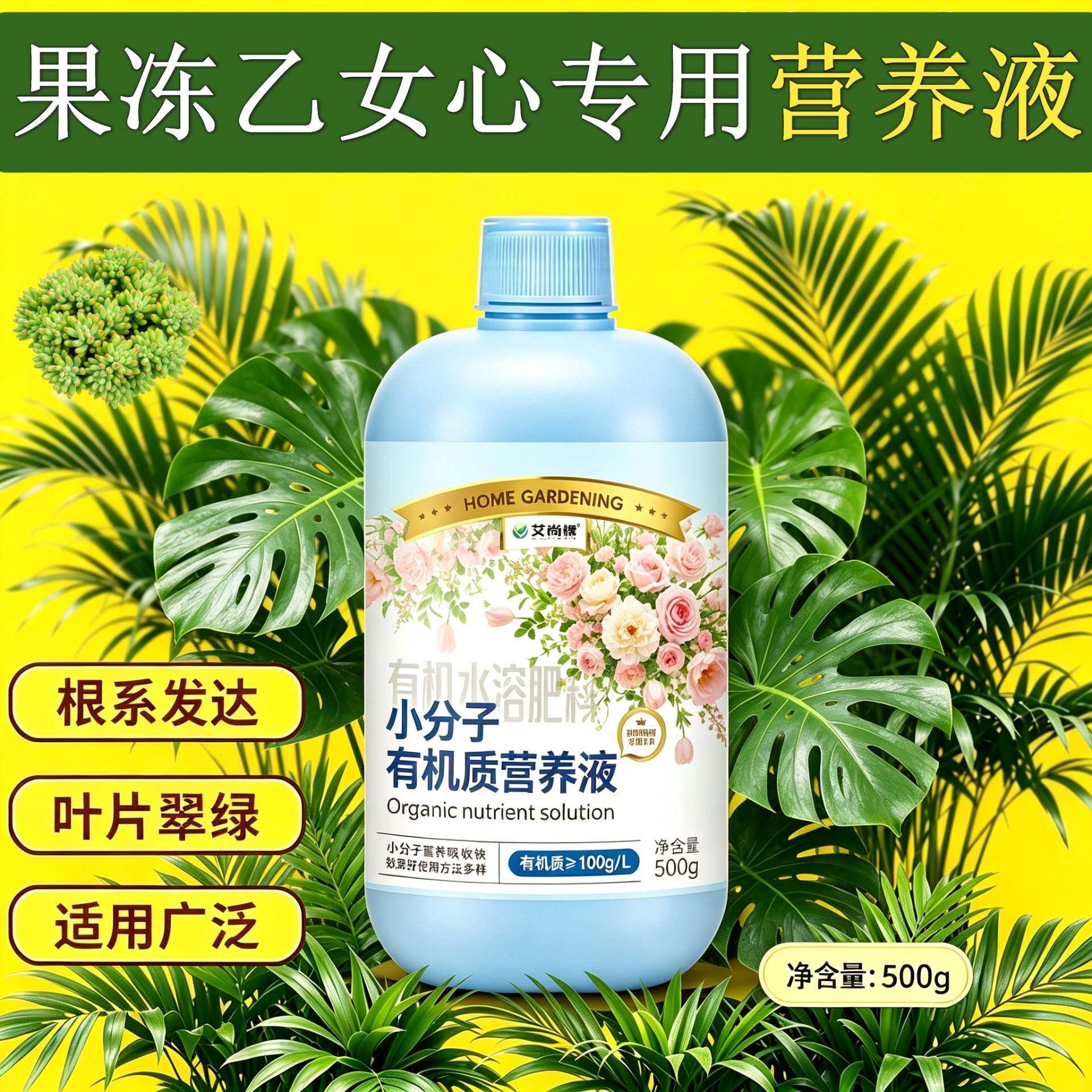 果冻乙女心专用小分子有机质水溶肥壮根促长盆栽园艺小分子有机质