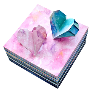 爱心型折纸大全专用纸正方形双面手折发簪五角星雨伞飞机樱花玫瑰花材料包儿童幼儿园手工彩色有图案立体方纸