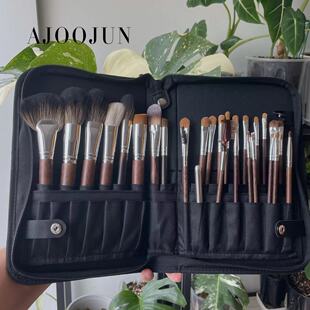 28支专业化妆师化妆刷貉毛全套组合纯动物毛散粉刷腮红刷ajoojun