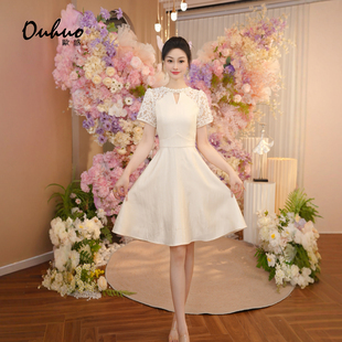 白色裙子2025新款今年流行爆款富家小千金连衣裙女短裙OHDRI06026