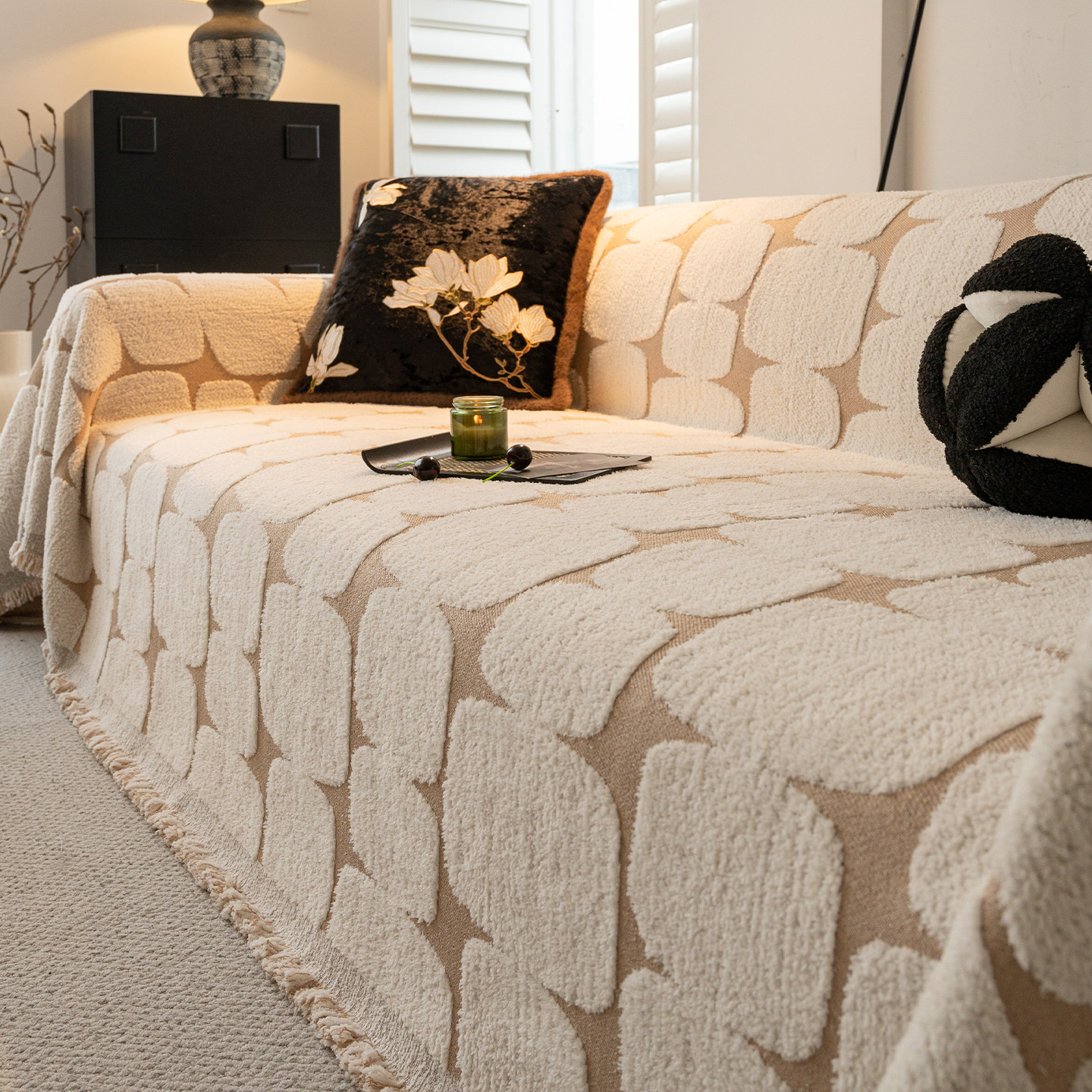 新款2025半边绒沙发垫秋冬季高级感防滑高端皮坐垫盖布靠背套罩巾,居家布艺,沙发套,淘宝优惠券,粉丝福利购,淘宝优惠卷