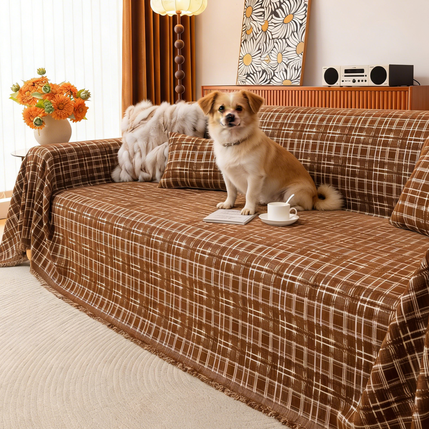 2025新款雪尼尔四季通用沙发盖布