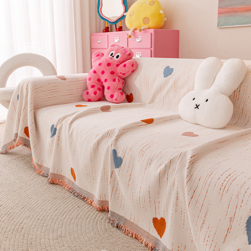 2025新款可爱风少女心简约沙发盖布ins四季通用防滑套罩巾盖毯子,居家布艺,万能盖巾,淘宝优惠券,粉丝福利购,淘宝优惠卷