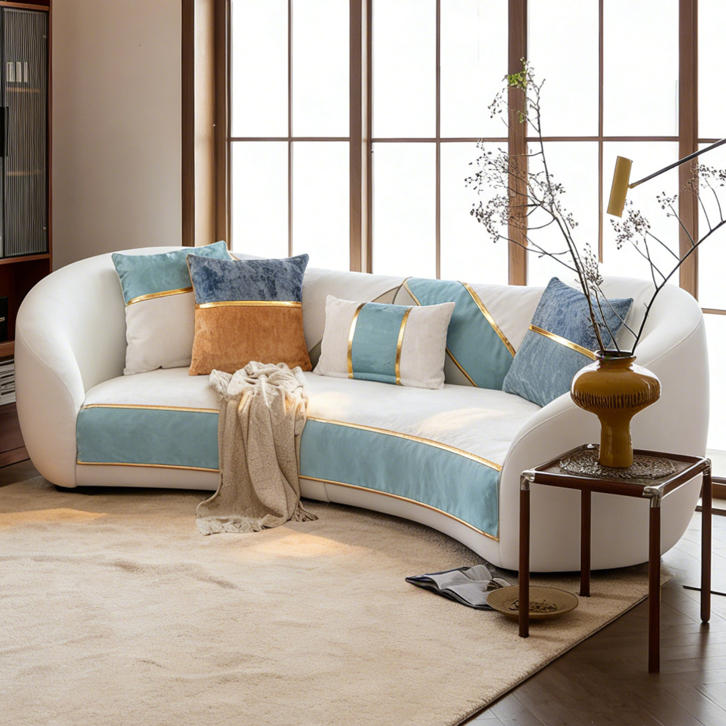 轻奢风高级感真皮沙发垫四季通用简约高档防滑雪尼尔盖布套罩坐垫,居家布艺,沙发垫,淘宝优惠券,粉丝福利购,淘宝优惠卷