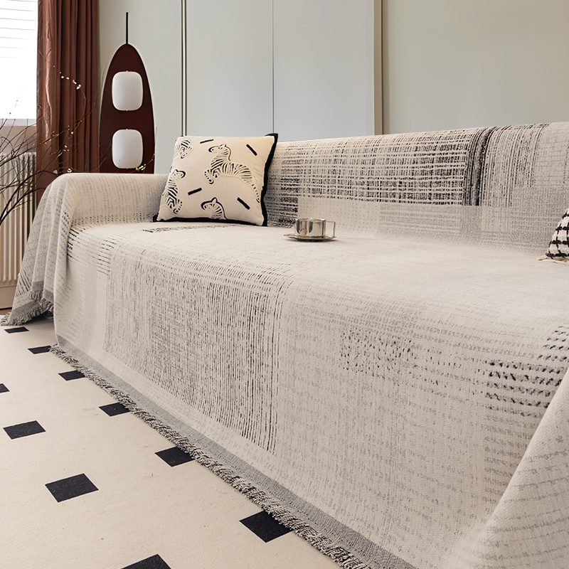 2025新款极简风雪尼尔沙发盖布巾