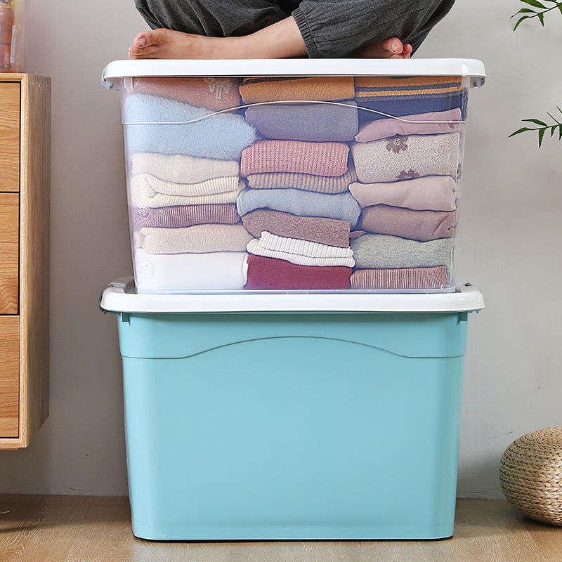 收纳箱特大号塑料衣物宿舍收纳整理箱子家用超大容量家用收纳盒子