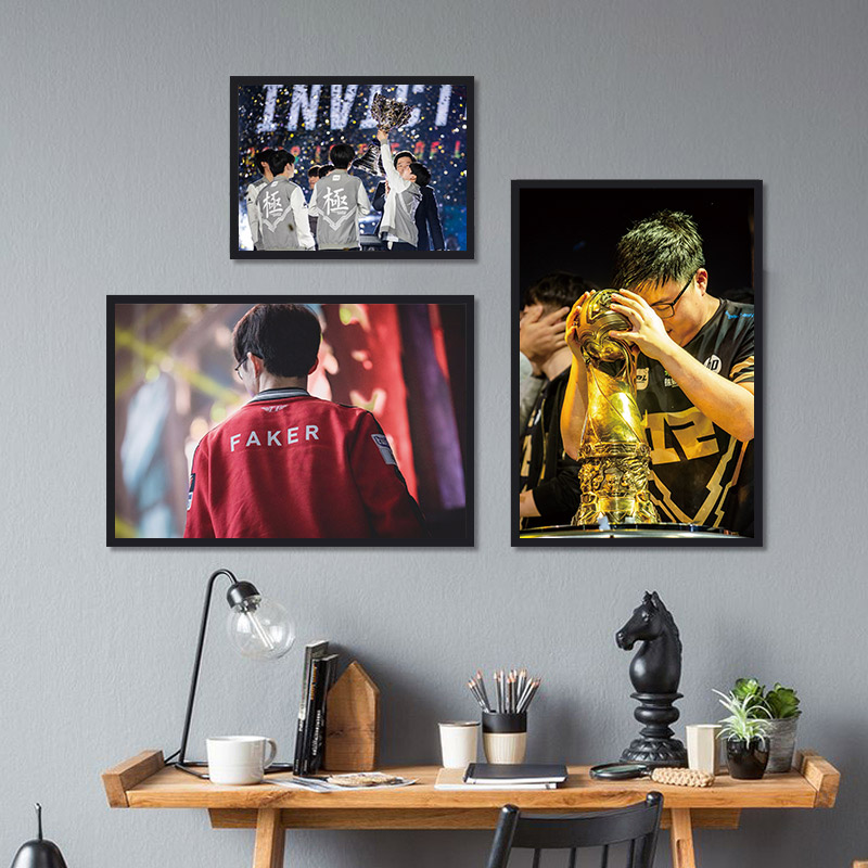 lol英雄联盟T1战队IG海报RNG宿舍faker海报卧室装饰墙壁挂画