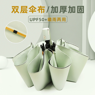 双层伞布加厚加固晴雨伞两用折叠全自动防晒防紫外线遮太阳伞男女