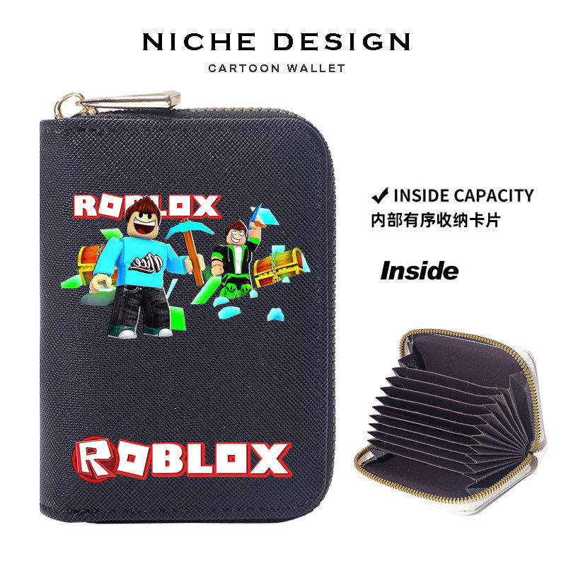 Roblox游戏周边卡包新款拉链短包卡通学生收手拿包硬币零钱包