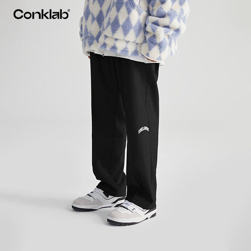 CONKLAB羊毛压褶西裤秋冬宽松