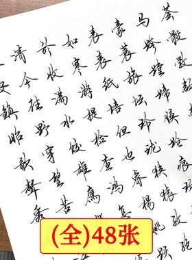 原野硬笔行书常用字硬笔书法行书单字印刷成人练字帖速成成年人