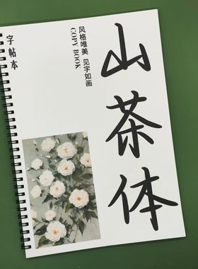 山茶体练字帖文案金句作文素材中学生成人女生语录小说语录临摹本