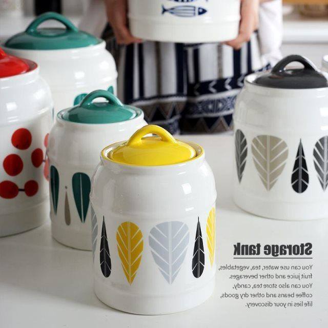 厨房家用带盖陶瓷装猪油罐密封罐