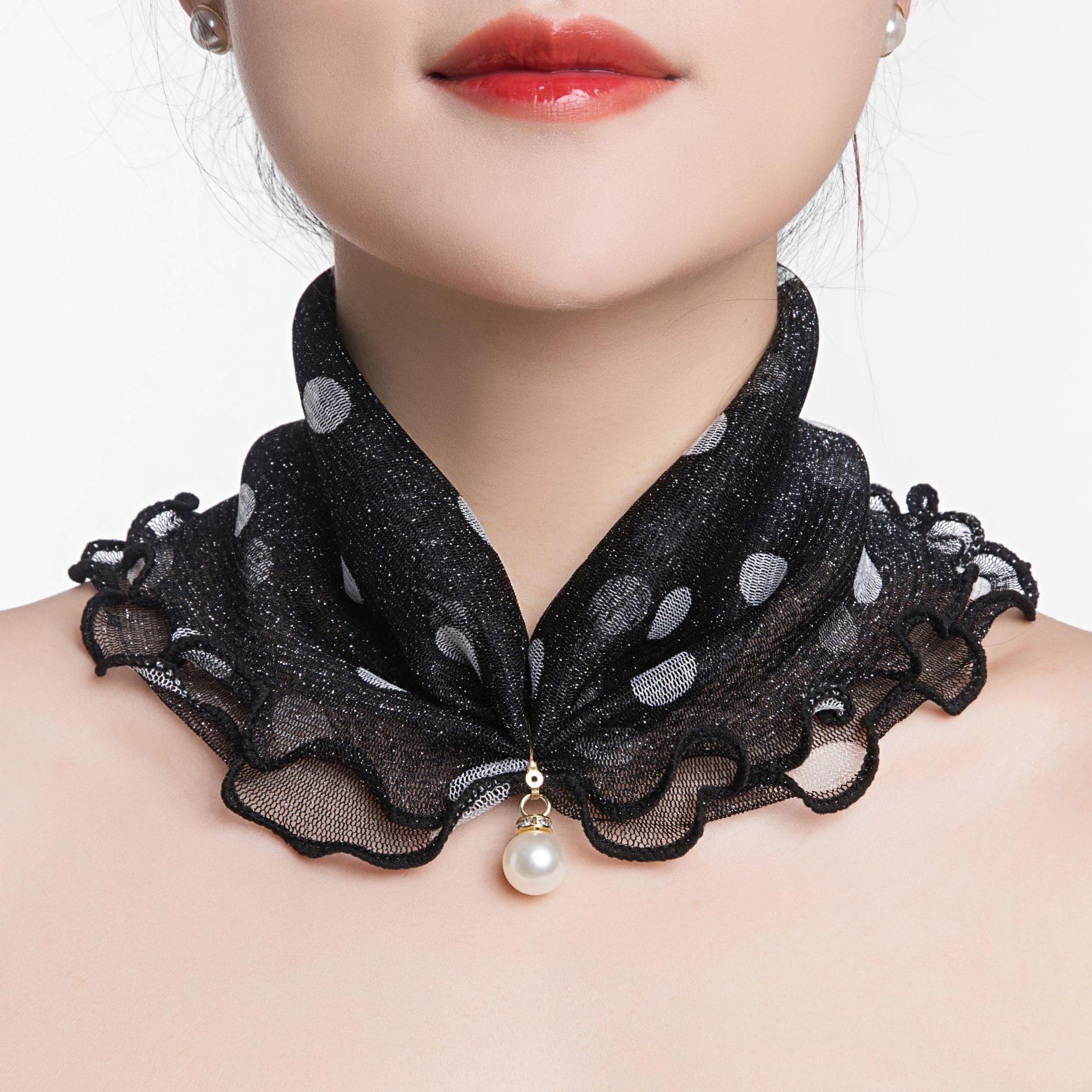 小围脖女套头夏季防晒面纱薄款百围巾/丝巾/披肩