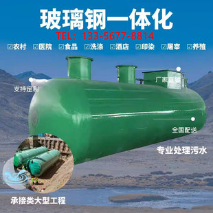 玻璃钢污水处理设备地埋式微动力农村生活小型化粪池一体化处理