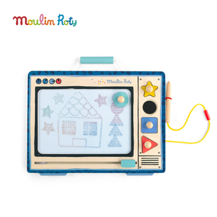 法国moulinroty儿童奇趣画板宝宝涂鸦板幼儿写字板礼物益智玩具