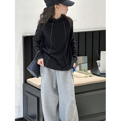 半高领女童长袖T恤2025新款秋冬