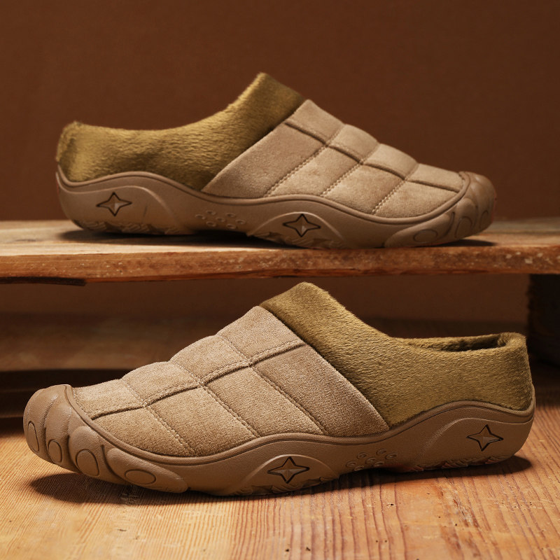 家用保暖冬季加绒防滑大号拖鞋