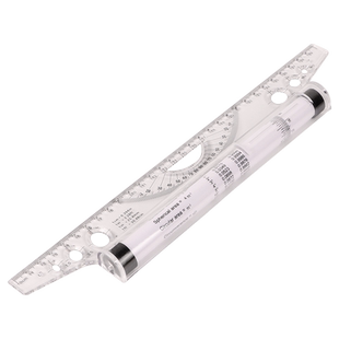 图绘通多功能平行尺30cm滚轮尺制图滚轮平衡尺建筑绘图设计专用推尺高精度测量直尺手绘画图学生小尺子三棱尺