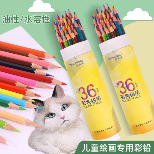 水溶性彩铅36色美术专用油性铅笔