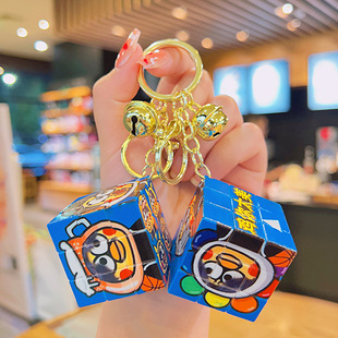 卡通ikun鸡你太美迷你魔方钥匙扣爱坤书包挂件公仔网红小饰品玩偶